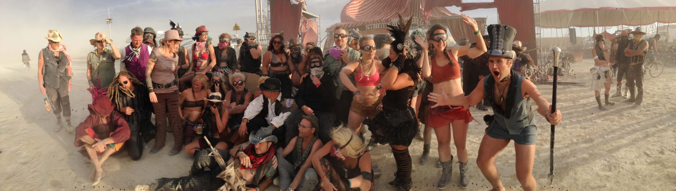 Red Nose District at Burning Man - Photo by Tom Shalvarjian